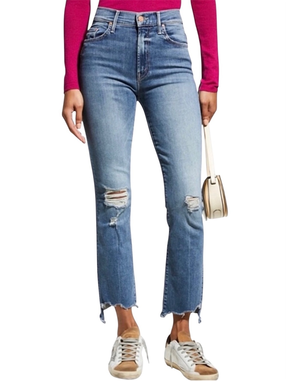 MOTHER The Insider Crop Step Chew Jeans